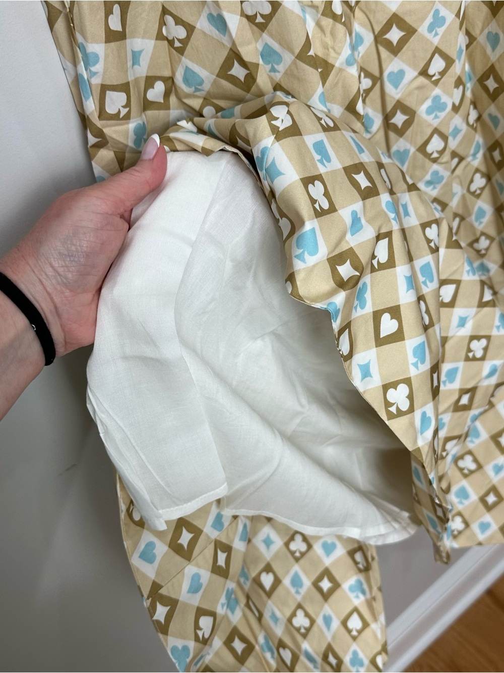 Anthropologie Jacie Skirt Tan Blue White - Picture 5 of 8